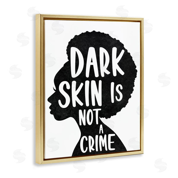 Stupell Industries Marcus Prime | Dark Skin No Crime Female Silhouette