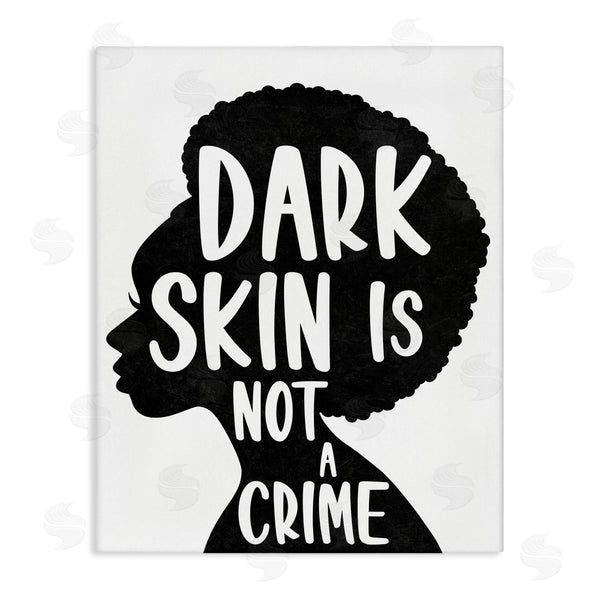 stupell industries Marcus Prime | Dark Skin No Crime Female Silhouette