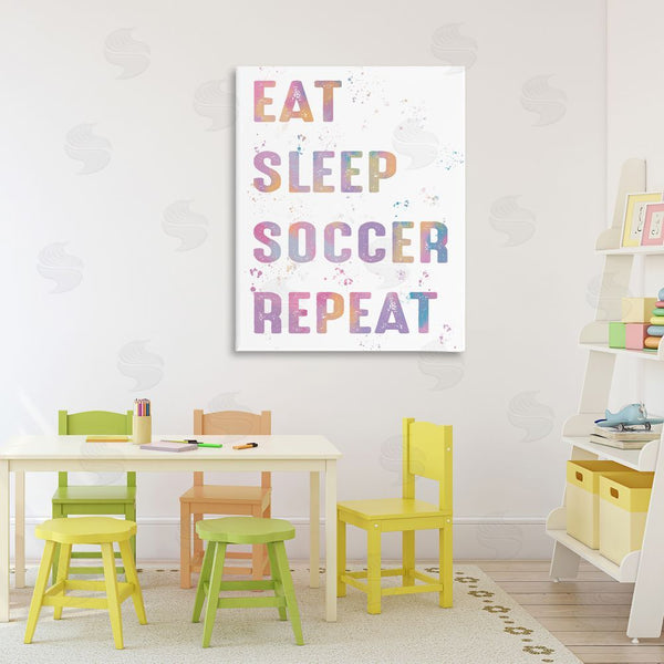 Stupell Industries Marcus Prime | Eat Sleep Soccer Life Pastel