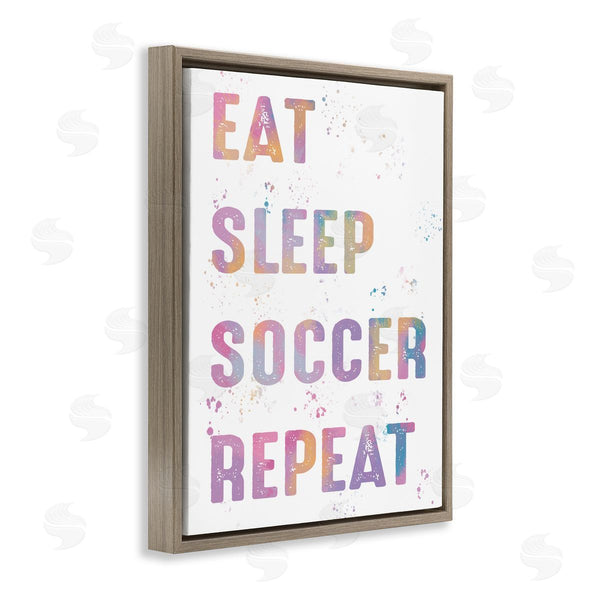 Stupell Industries Marcus Prime | Eat Sleep Soccer Life Pastel