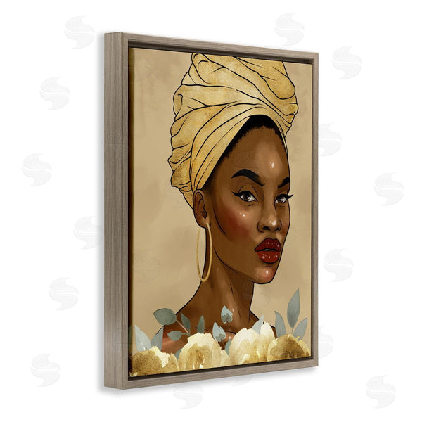 Stupell Industries Marcus Prime | Exhilarating Golden Beauty Portrait
