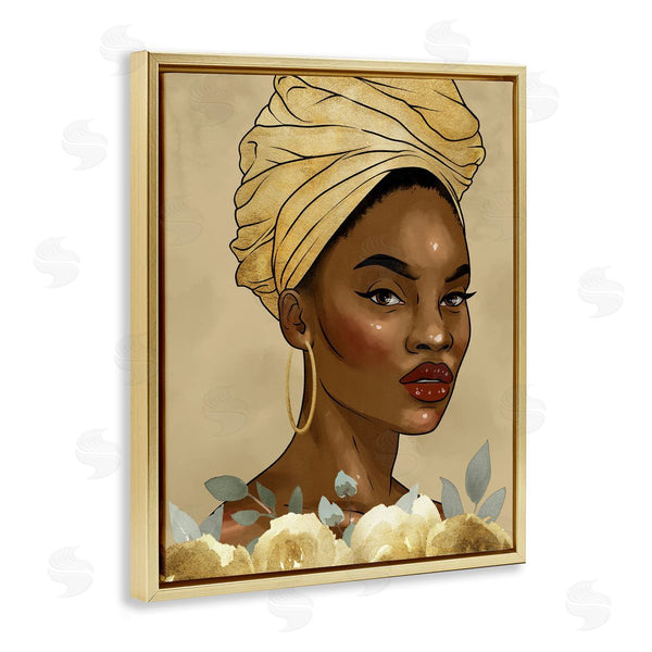 Stupell Industries Marcus Prime | Exhilarating Golden Beauty Portrait