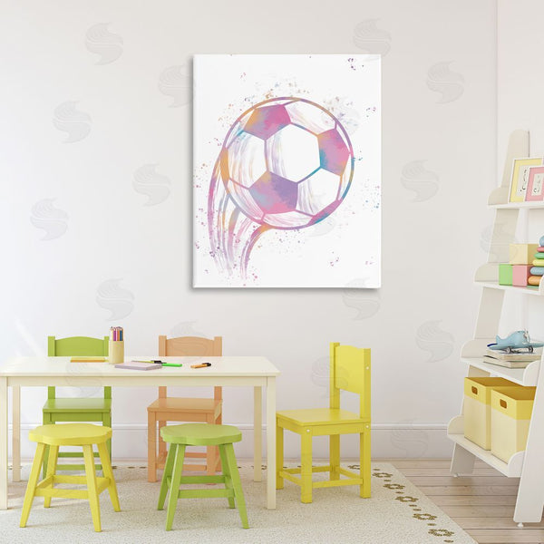 Stupell Industries Marcus Prime | Fast Pastel Soccer Ball