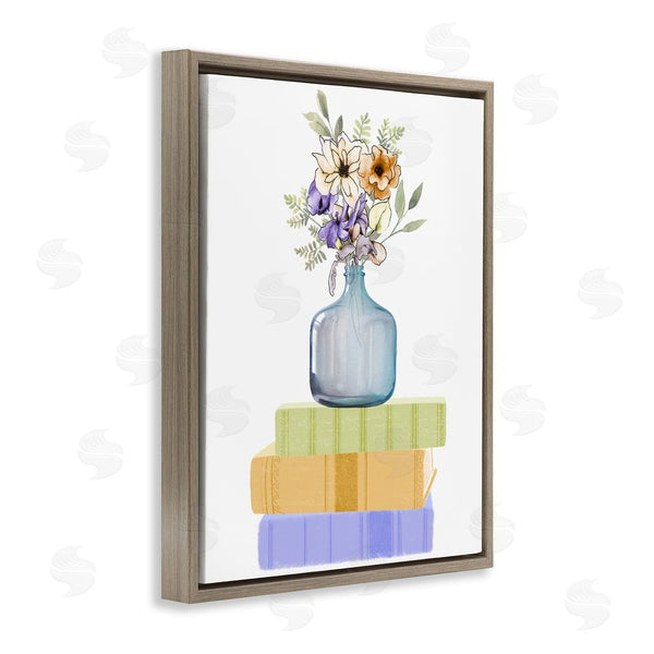 Stupell Industries Marcus Prime | Flowers Vase On Books Wall Art
