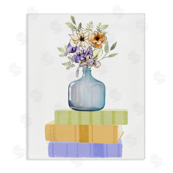 stupell industries Marcus Prime | Flowers Vase On Books Wall Art