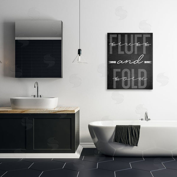 Stupell Industries Marcus Prime | Fluff & Fold Black Minimal Wall Art