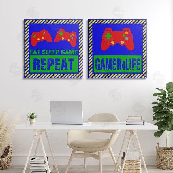 Stupell Industries Marcus Prime | Gamer Quotes With Stripes Wall Art