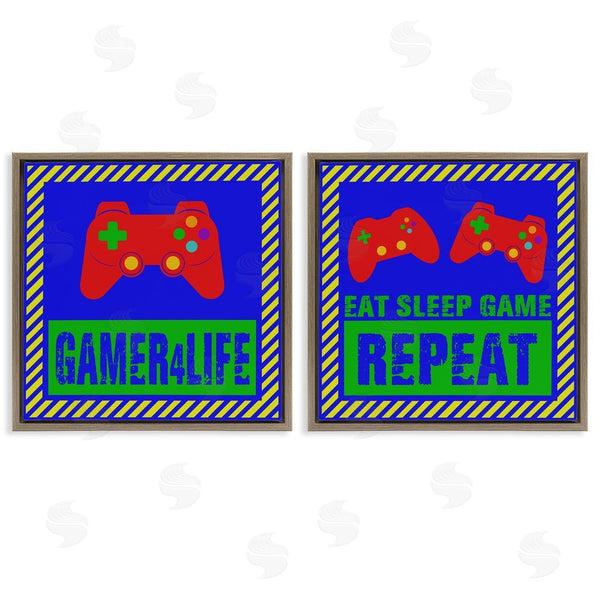 Stupell Industries Marcus Prime | Gamer Quotes With Stripes Wall Art