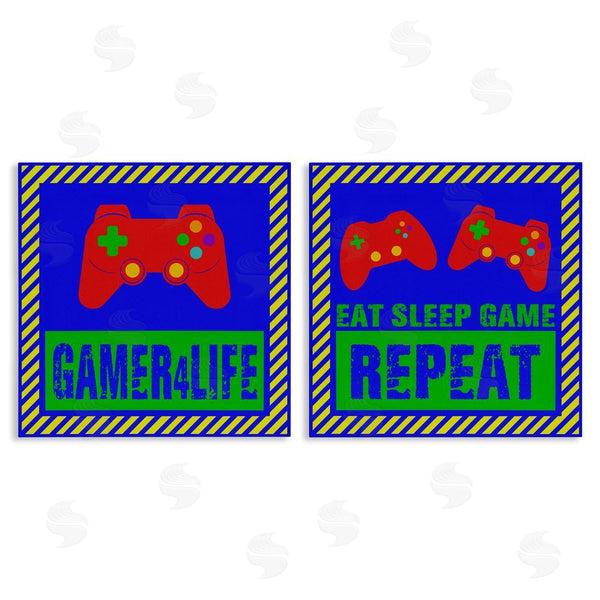 stupell industries Marcus Prime | Gamer Quotes with Stripes Wall Art