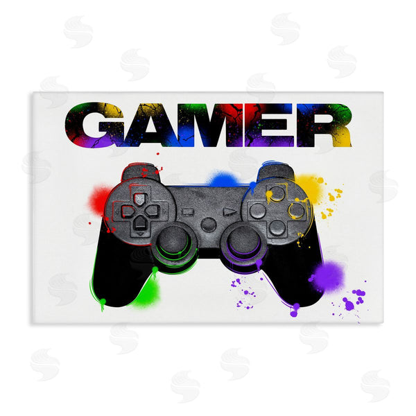 stupell industries Marcus Prime | Gamer with Rainbow Splashes