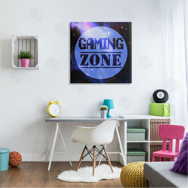 Stupell Industries Marcus Prime | Gaming Zone Pixel Sky Phrase Wall Art