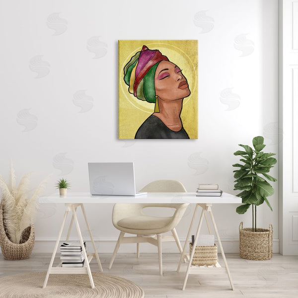 Stupell Industries Marcus Prime | Glamour Woman Portrait Fashion Cosmetics And Headwrap Wall Art
