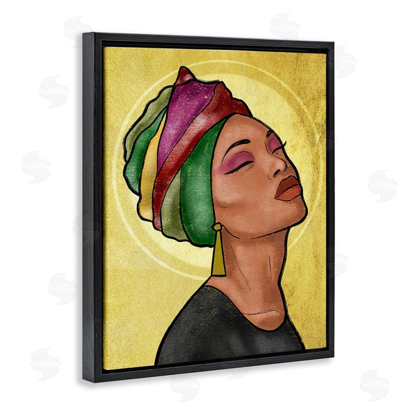 Stupell Industries Marcus Prime | Glamour Woman Portrait Fashion Cosmetics And Headwrap Wall Art