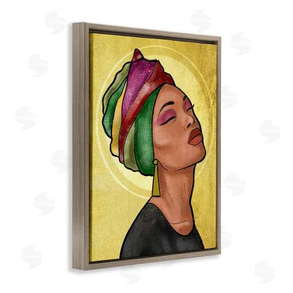 Stupell Industries Marcus Prime | Glamour Woman Portrait Fashion Cosmetics And Headwrap Wall Art