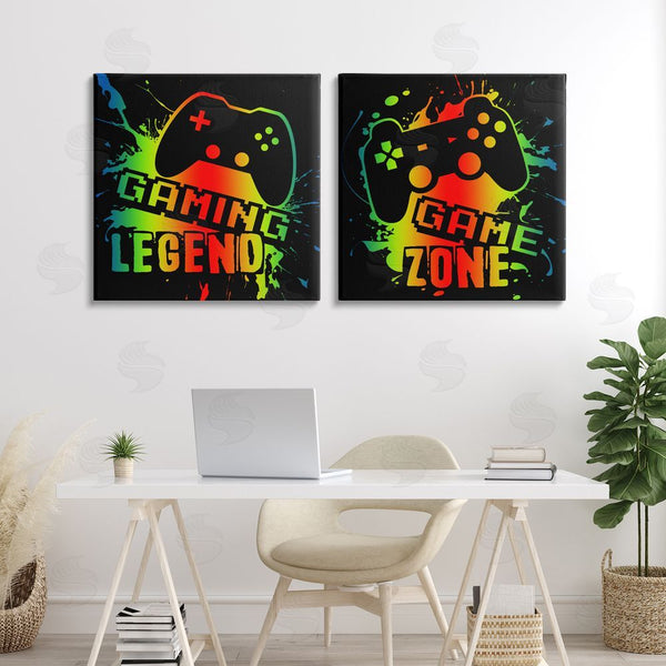 Stupell Industries Marcus Prime | Gradient Gaming Phrases Wall Art