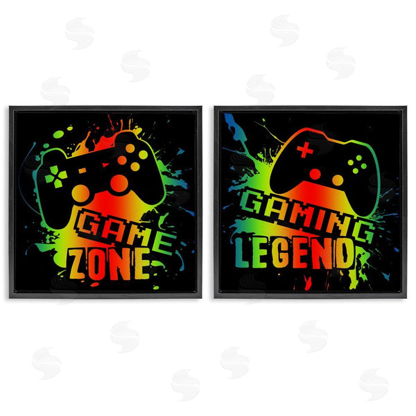 Stupell Industries Marcus Prime | Gradient Gaming Phrases Wall Art