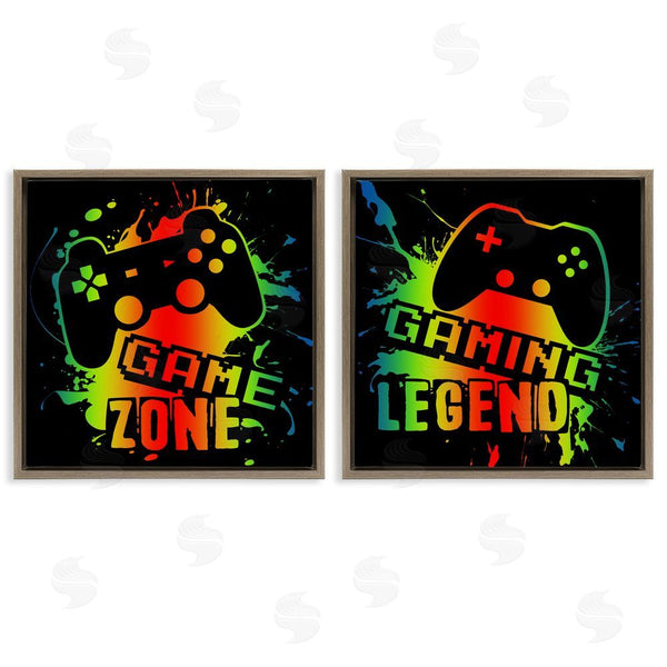 Stupell Industries Marcus Prime | Gradient Gaming Phrases Wall Art