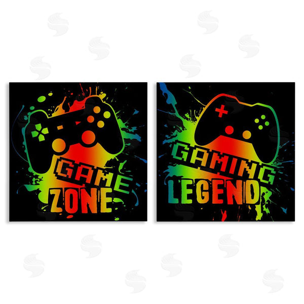 stupell industries Marcus Prime | Gradient Gaming Phrases Wall Art