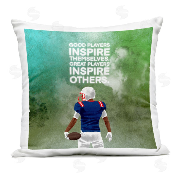 Stupell Industries Marcus Prime | Great Players Inspiring Athlete Quote Printed Throw Pillow