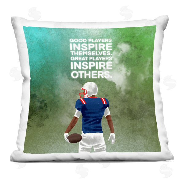 stupell industries Marcus Prime | Great Players Inspiring Athlete Quote Printed Throw Pillow