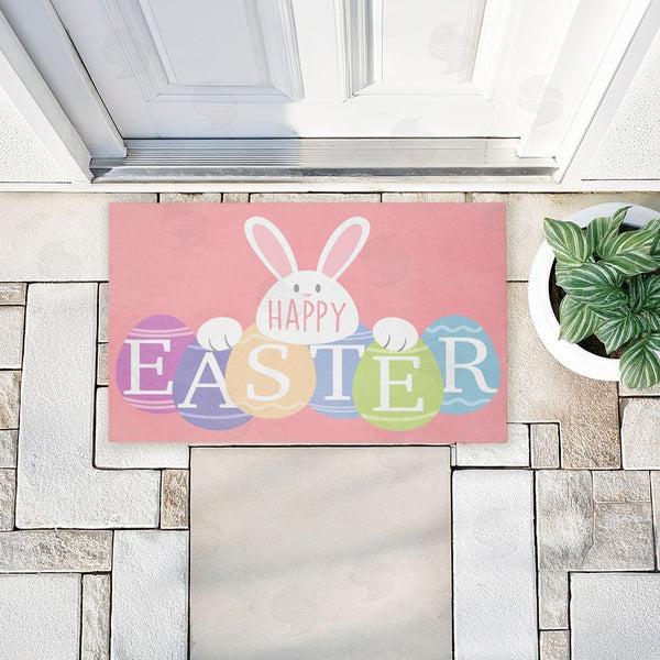 Stupell Industries Marcus Prime | Happy Easter Bright Eggs Non-Woven Door Mat