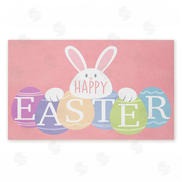 stupell industries Marcus Prime | Happy Easter Bright Eggs Non-Woven Door Mat