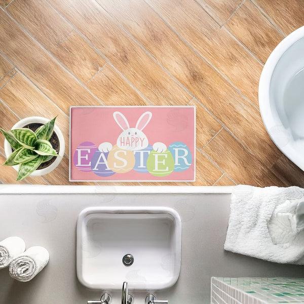 Stupell Industries Marcus Prime | Happy Easter Bright Eggs Plush Bath Mat