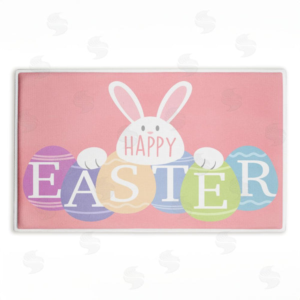 stupell industries Marcus Prime | Happy Easter Bright Eggs Plush Bath Mat