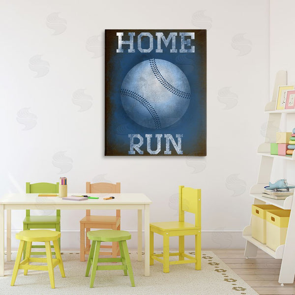 Stupell Industries Marcus Prime | Home Run Navy Blue Sports