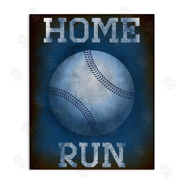 stupell industries Marcus Prime | Home Run Navy Blue Sports
