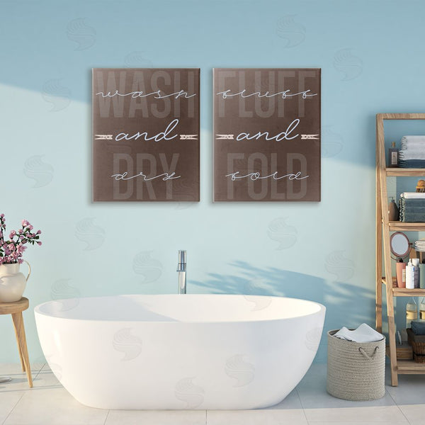 Stupell Industries Marcus Prime | Laundry Words In Brown Wall Art