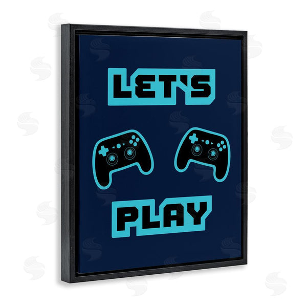 Stupell Industries Marcus Prime | Let's Play Blue Retro Gamer Wall Art