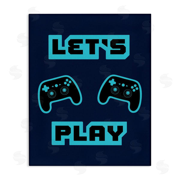 stupell industries Marcus Prime | Let's Play Blue Retro Gamer Wall Art