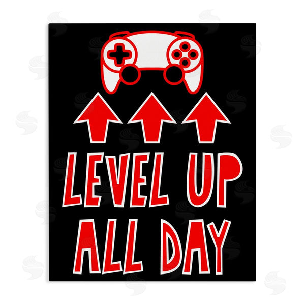 stupell industries Marcus Prime | Level Up All Day Gamer Wall Art