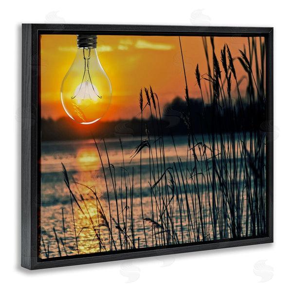 Stupell Industries Marcus Prime | Lightbulb Lake Reeds Photograph