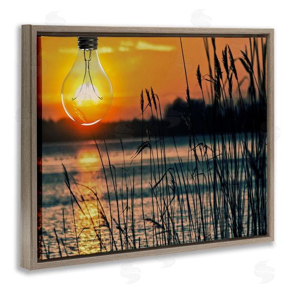 Stupell Industries Marcus Prime | Lightbulb Lake Reeds Photograph