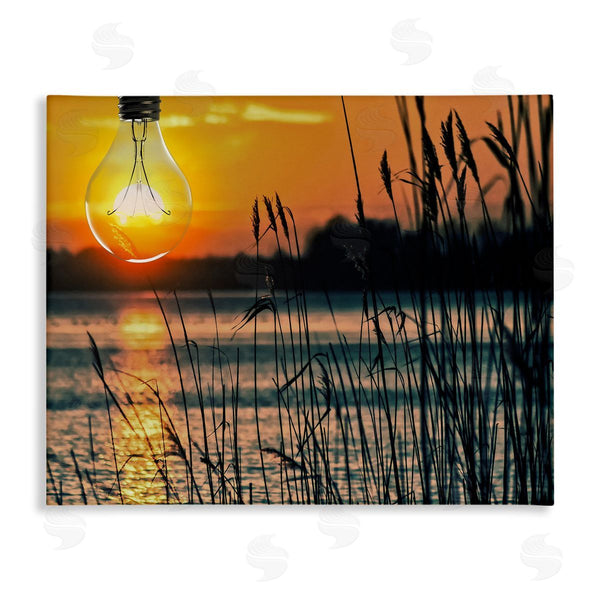 stupell industries Marcus Prime | Lightbulb Lake Reeds Photograph