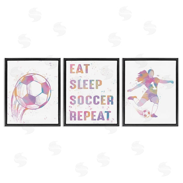 Stupell Industries Marcus Prime | Minimal Pastel Girl's Soccer