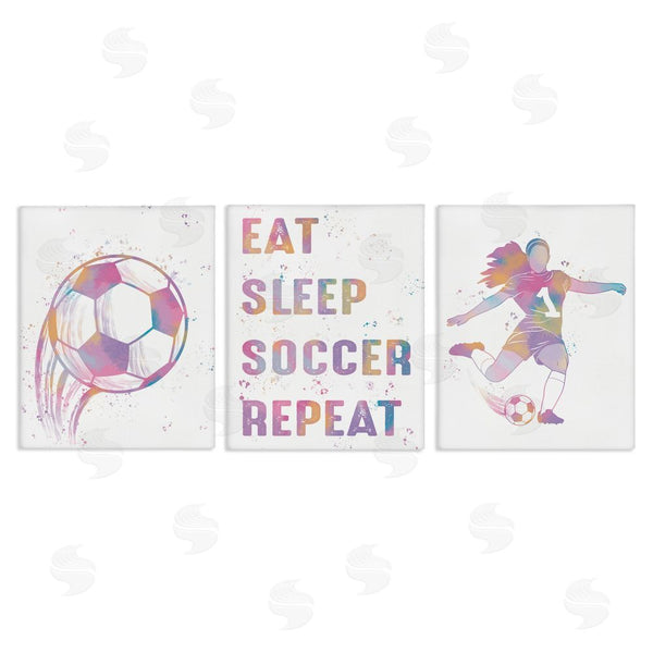 stupell industries Marcus Prime | Minimal Pastel Girl's Soccer