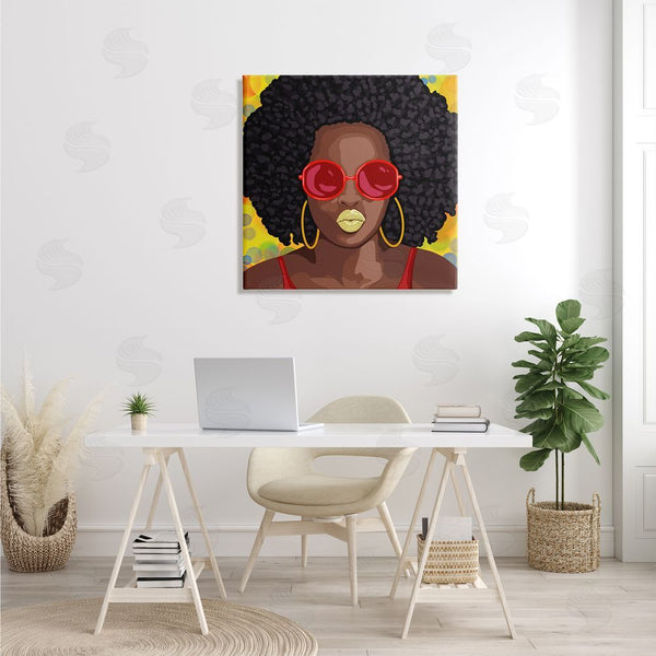 Stupell Industries Marcus Prime | Modern Glamour Pop Cosmetic Female Portrait Bold Lips Wall Art