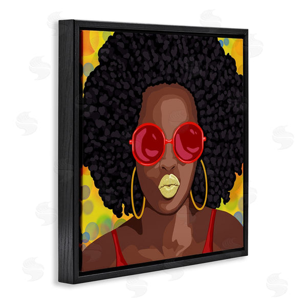 Stupell Industries Marcus Prime | Modern Glamour Pop Cosmetic Female Portrait Bold Lips Wall Art