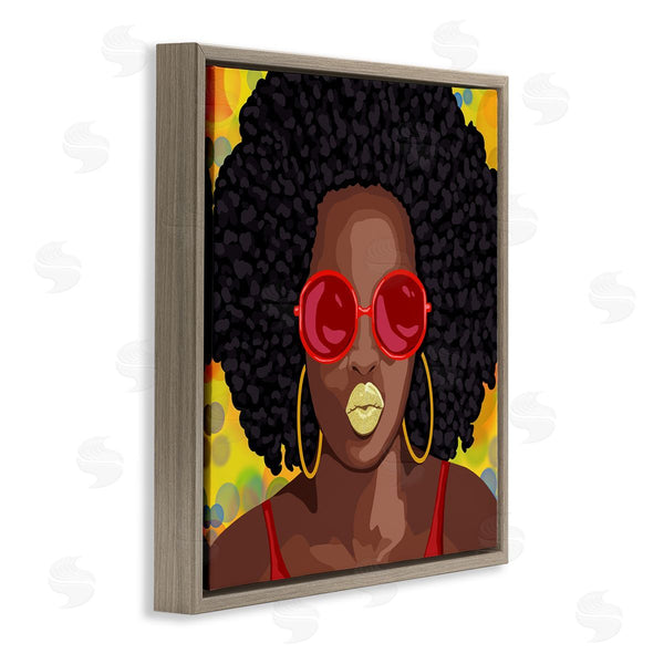 Stupell Industries Marcus Prime | Modern Glamour Pop Cosmetic Female Portrait Bold Lips Wall Art