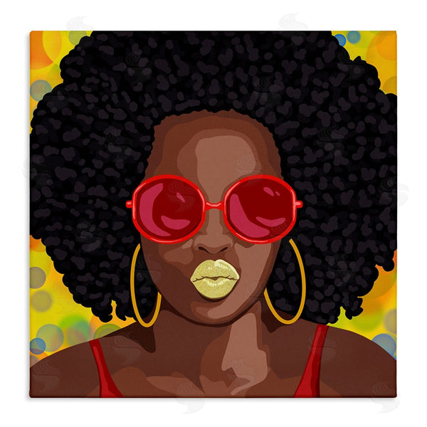 stupell industries Marcus Prime | Modern Glamour Pop Cosmetic Female Portrait Bold Lips Wall Art