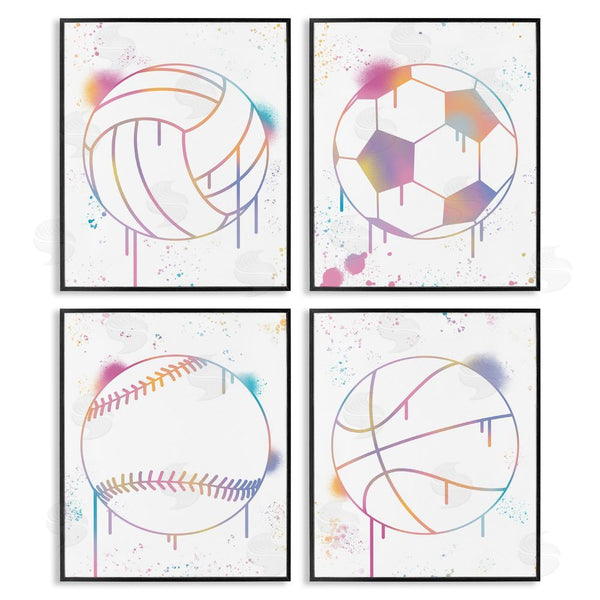 Stupell Industries Marcus Prime | Modern Graffiti Sports Balls Wall Art