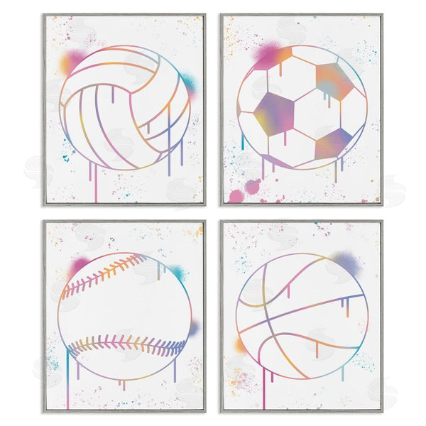 Stupell Industries Marcus Prime | Modern Graffiti Sports Balls Wall Art