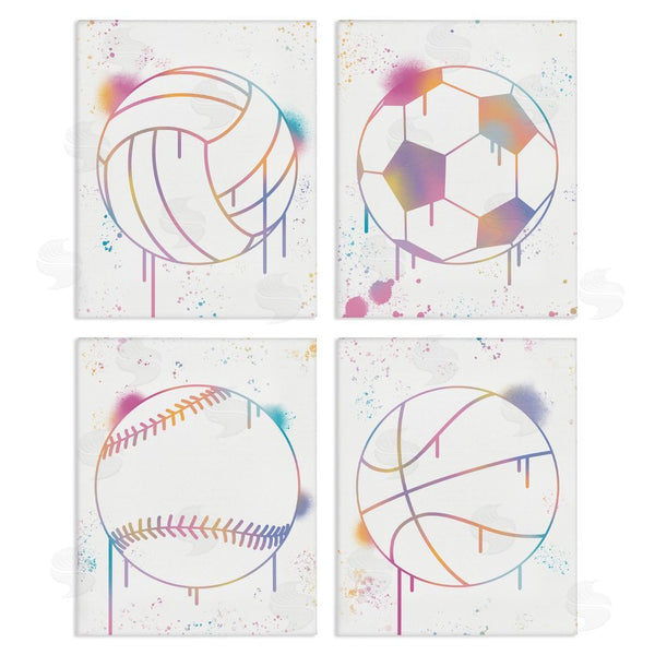 stupell industries Marcus Prime | Modern Graffiti Sports Balls Wall Art