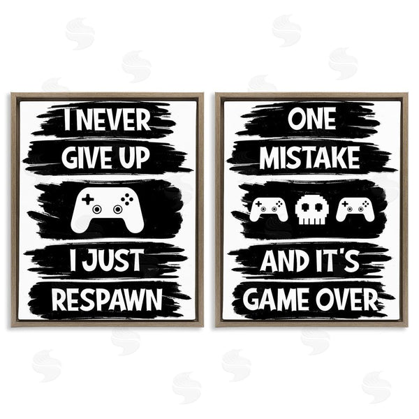 Stupell Industries Marcus Prime | Motivational Gamer Phrases Wall Art