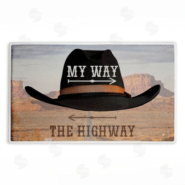 stupell industries Marcus Prime | My Way Highway Cowboy Plush Bath Mat