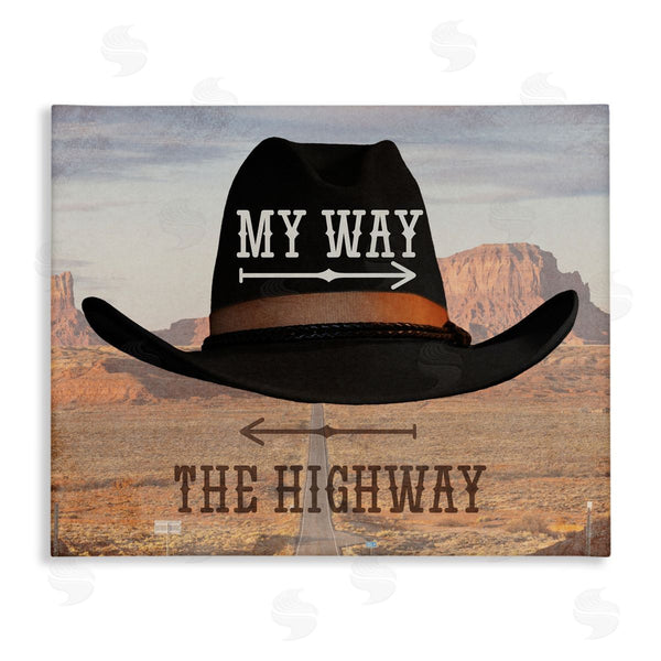 stupell industries Marcus Prime | My Way or Highway Cowboy