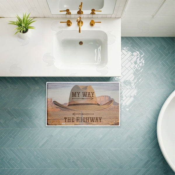 Stupell Industries Marcus Prime | My Way Or The Highway Plush Bath Mat